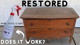 FURNITURE RESTORATION Using a NON Toxic amp Safe Furniture Stripper [upl. by Silma]