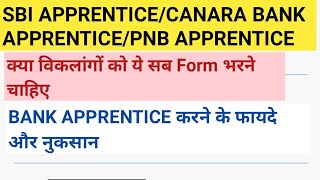 BANKING APPRENTICE FORM SBI BANKING APPRENTICE BENIFITS HANDICAP CATEGORY BENEFITS BANKING JOB [upl. by Rexana]