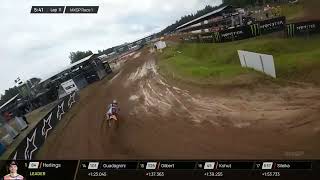 Chasing Jeffrey Herlings leading MXGP Race 1 with the drone view  MXGP of Latvia 2024 [upl. by Dihgirb]