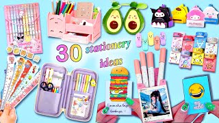 30 DIY CUTE STATIONERY IDEAS  BACK TO SCHOOL HACKS [upl. by Horne159]