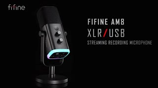 Showcase of FIFINE AM8 USBXLR RGB Dynamic Microphone for Streaming Gaming on PC PS45 GoXLR [upl. by Lanta]