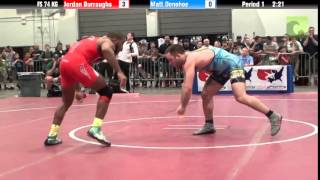 Mens FS FS 74 KG  Jordan Burroughs vs Matt Donohoe [upl. by Shue]