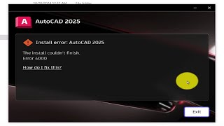 Fix Install Error 4000 Error 9 With This Autodesk Trick [upl. by Ahsiei]