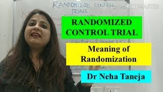 RANDOMIZED CONTROL TRIAL Meaning of Randomization Community Medicine tutorialPSM lectNEETPGFMGE [upl. by Enomad900]