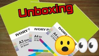 Unboxing ivory paper।।best paper for shading।। [upl. by Ayaladnot]