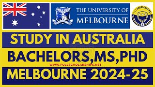 Fully Funded Australia Scholarships  University of Melbourne 20242025 Undergraduate Masters PhD [upl. by Nalyak]