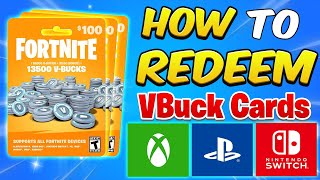 How to REDEEM Fortnite VBucks on ALL Consoles Full Guide [upl. by Eibbor]