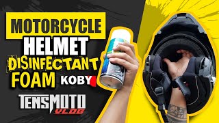 HOW TO CLEAN YOUR HELMET  DISINFECTANT REVIEW  TensMoTo [upl. by Eneiluj]