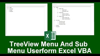 TreeView Menu And Sub Menu Userform Excel VBA [upl. by Freud]