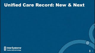 InterSystems HealthShare Unified Care Record [upl. by Garner]