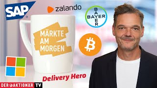 Märkte am Morgen Bitcoin Microsoft Bayer Telekom Zalando Delivery Hero SAP Infineon [upl. by Durward782]