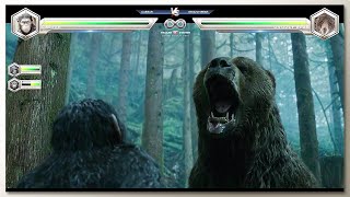 Caesar vs Bear with Healthbars [upl. by Acalia]