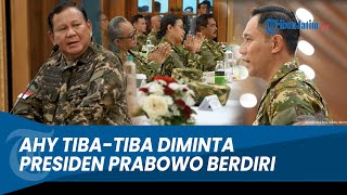 Momen AHY Tibatiba Diminta Presiden Prabowo Berdiri di Akmil Magelang Para Menteri Tepuk Tangan [upl. by Llerrud163]