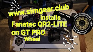 Fanatec QR2LITE Wheelside adapter installed on GT Pro Steering wheel with wwwsimgearclub [upl. by Etnohs]