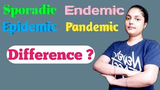 Sporadic Endemic Epidemic and Pandemic Difference [upl. by Olodort130]