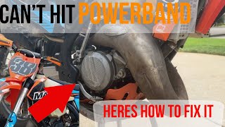 KTM 125 NOT HITTING POWERBAND HERES HOW TO FIX IT [upl. by Atiuqihc]