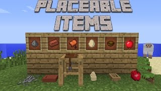 Minecraft Placeable Items Mod 1710 [upl. by Berrie668]