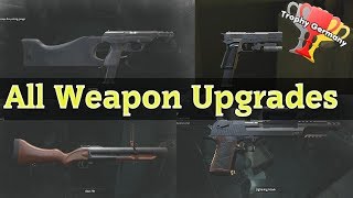 Resident Evil 2 Remeke  All Weapon Upgrades amp Locations 13 WEAPONS IN THE GAME [upl. by Odilo]