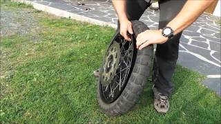 Yamaha XT 1200 Z Superténéré  Tire change [upl. by Gnehc]