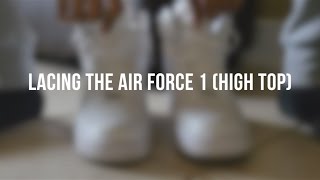 FACTORY SETTING LACES sort of NIKE AIR FORCE 1 HIGH 2007 LACE UP [upl. by Nnaeiram]