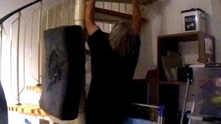 Klimmzüge Stufen von unserer Wendeltreppe Deadhang 1x30Wdh 1131 Tag in Folge 👍🏻💪🏻😊❤️🤝🐶🤸🌄🌃 [upl. by Shirk]