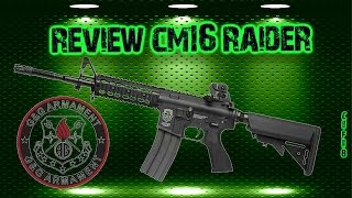 Airsoft review CM16 RAIDER quotGampG customquot  ACOG TRIJICOM M951 ELEMENT EMAG MAGPUL PTS [upl. by Hephzipa]