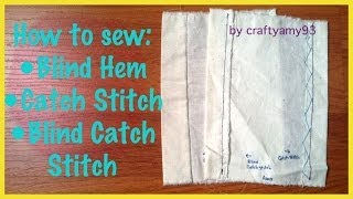 How to sew a Blind Hem Catch Stitch  Sewing 101 Ep6 [upl. by Enneicul]