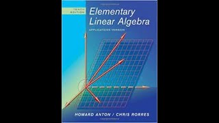 HOWARD ANTON LINEAR ALGEBRA LECTURE 1 [upl. by Remington]