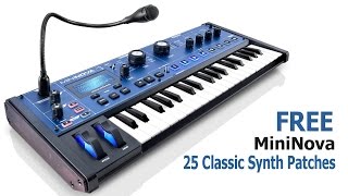 25 FREE MiniNova Classic Synth Patches OMD Depeche Mode Jean Michel Jarre Yazoo The Human League [upl. by Marin]