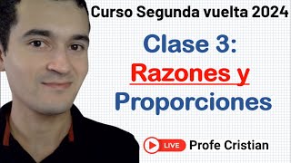 Clase 3  Curso Exani II Razones y proporciones  Segunda vuelta 2024 [upl. by Atinnod669]