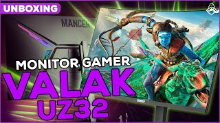 UNBOXING MONITOR GAMER MANCER VALAK UZ32 32 POL CURVO VA FHD 1MS 165HZ FREESYNC HDMIDP [upl. by Gilligan973]