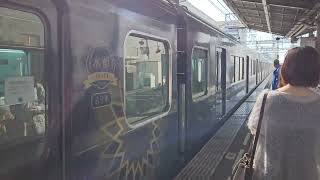 Nishitetsu 3000series EMU commuter train arrives at Nishitetsu Kurume Station [upl. by Rednazxela]