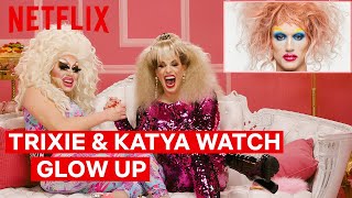 Drag Queens Trixie Mattel amp Katya React to Glow Up  I Like to Watch  Netflix [upl. by Idnim]