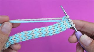 Crochet Strand cord in 2 colors crochet [upl. by Waldner]