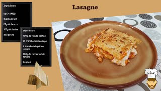 Recette de LASAGNE maison Recette TRADICIONNELLE [upl. by Lussi]