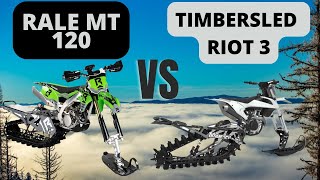 2022 Timbersled Riot 3 Vs 2022 Rale 120MT Snowbike Kit  First Ride amp Initial Impressions [upl. by Zakaria]