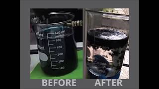 ELECTROCOAGULATION  Electrochemical Processes Tested on Lab  Before vs After [upl. by Zinah400]