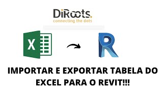 Dicas Revit 01  Exportar e Importar tabela do Excel com DiRoots [upl. by Dihahs792]