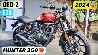 2024 New Royal Enfield Hunter 350 Obd2 E20 Model❤️‍🔥 Detailed Review  Dapper Orange🔥 [upl. by Hairas]