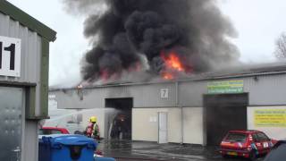 Fire at Tewksbury Industrial Estate [upl. by Philomena]