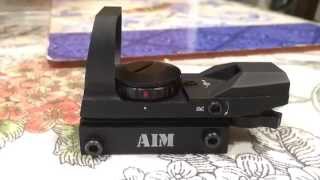 AIM Sports Red Dot Sight Dual Illuminated Reticles review [upl. by Wade203]