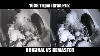 F1 1938 Tripoli Grand Prix Hermann Lang Rudolf Caracciola REMASTER [upl. by Ennayar]