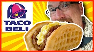 Taco Bell Breakfast Review  AM CRUNCHWRAP®  BACON amp Waffle Taco [upl. by Walls]