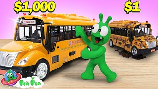 PeaPea Playing with School Bus  Video for kids [upl. by Tekcirk]