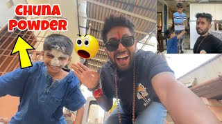 Chuna Powder Laga Diya Face Pe 😂 vlog1040 trendingvideo viralvideo vlogs [upl. by Nayrb993]