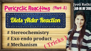 Diels alder reaction stereochemistryexo endo mechanismpericyclic reactions for CSIRNET GATE [upl. by Drofub]