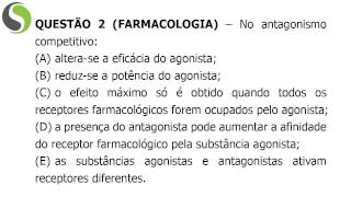 QUESTÕES COMENTADAS DE CONCURSOS BIOMÉDICOS  FARMACOLOGIA 2 [upl. by Acimahs]