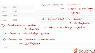 Which ones have open circulatory system 1 Ascidia 2 Cockroach 3 Earthworm [upl. by Akkin278]