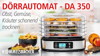 ROMMELSBACHER Dörrautomat 🍓🌞 Für natürliche Powerfoods aus eigener Herstellung ​🍌🍅 DA 350 [upl. by Tigram]