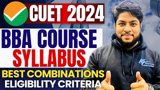 CUET 2024 BBA entrance exam syllabus New University list exam pattern complete details [upl. by Anawat398]